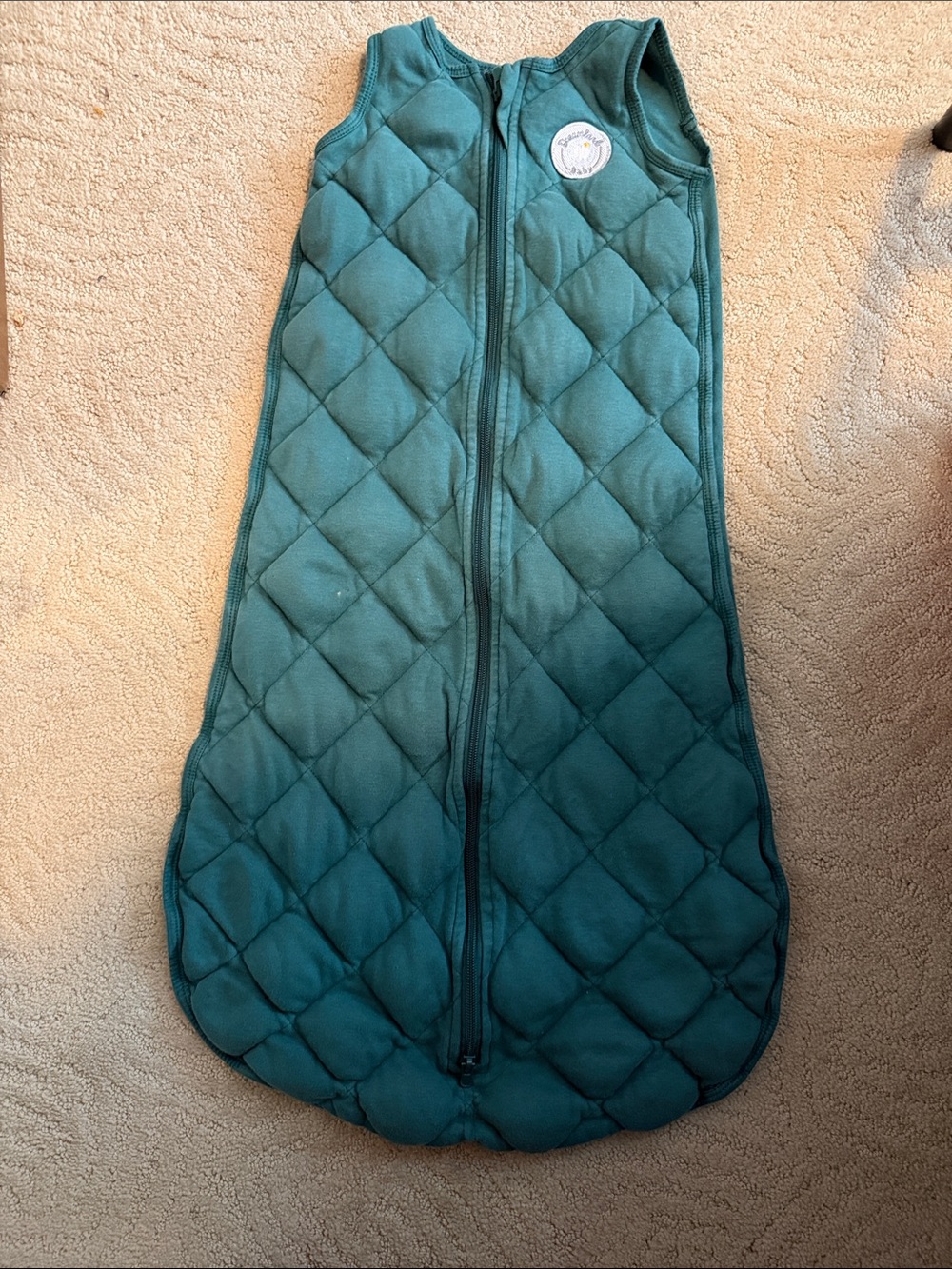 Dreamland Baby Quilted Forest Green Baby Sleep Sack with Front Zipper